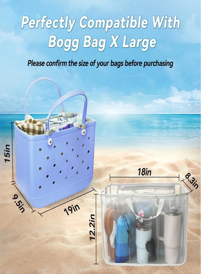lipmo Beach Bag Organizer Insert for X Large Bogg Bag Accessories, Original Lightweight Mesh Divider Storage Bag Suitable for XL Bogg Bag, Beach Tote Bag Organizer Insert Inner Bags (Gray) - Image 5